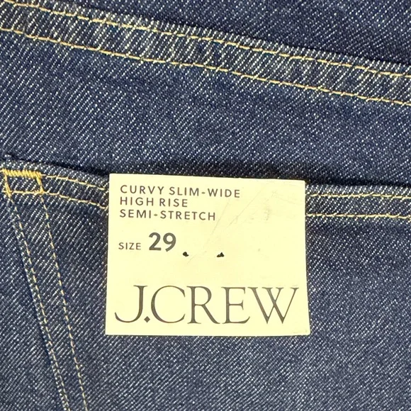J.CREW Semi-Stretch High Rise Curvy Slim Wide,Size 29 - Picture 5 of 17
